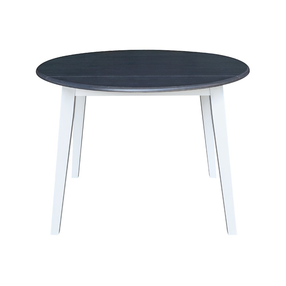 Set of 5 pcs - 42" Round Dual Drop Leaf Table with 4 RTA chairs. Picture 4