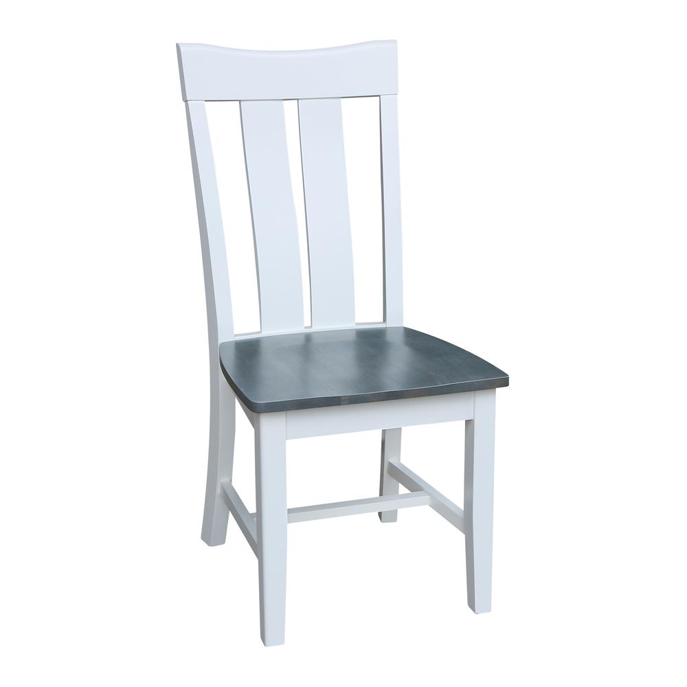 42 in. Dual Drop Leaf Dining Table with 4 Slat Back Chairs - 5 Piece Dining Set. Picture 6