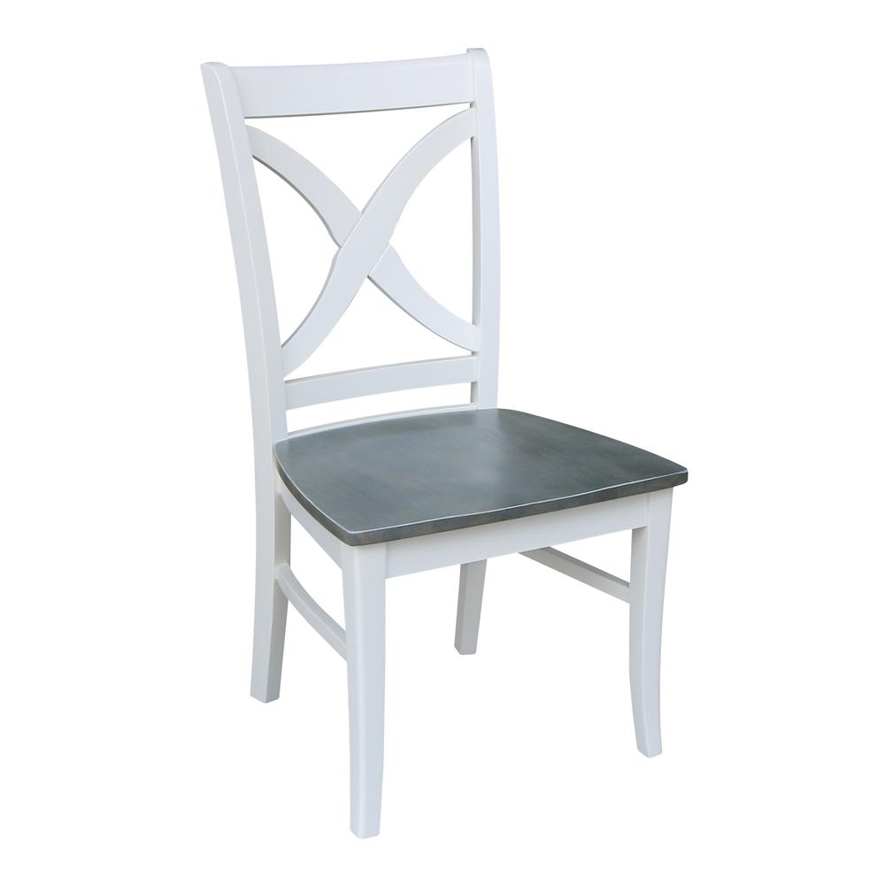 42 in. Dual Drop Leaf Dining Table with 4 X-back Chairs - 5 Piece Dining Set. Picture 6