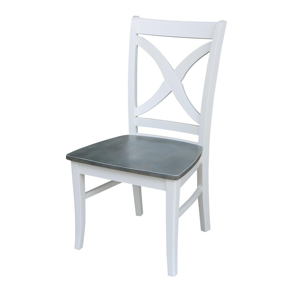 42 in. Dual Drop Leaf Dining Table with 2 X-back Chairs - 3 Piece Dining Set. Picture 10