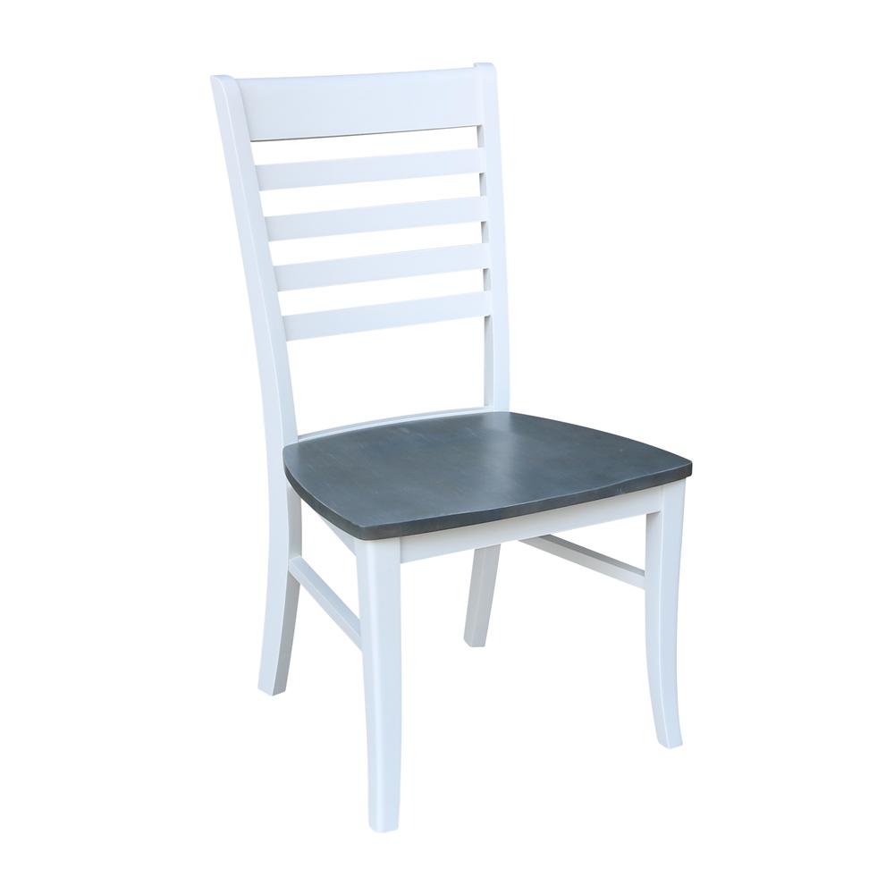 42 in. Dual Drop Leaf Dining Table with 4 Ladderback Chairs - 5 Piece Dining Set. Picture 6