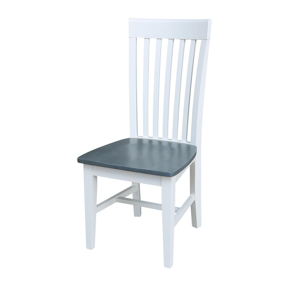 42 in. Dual Drop Leaf Dining Table with 2 Slat Back Chairs - 3 Piece Dining Set. Picture 10