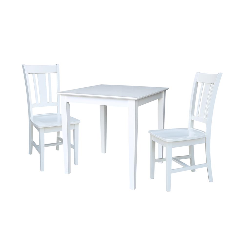 30X30 Dining Table With 2 San Remo Chairs. Picture 1
