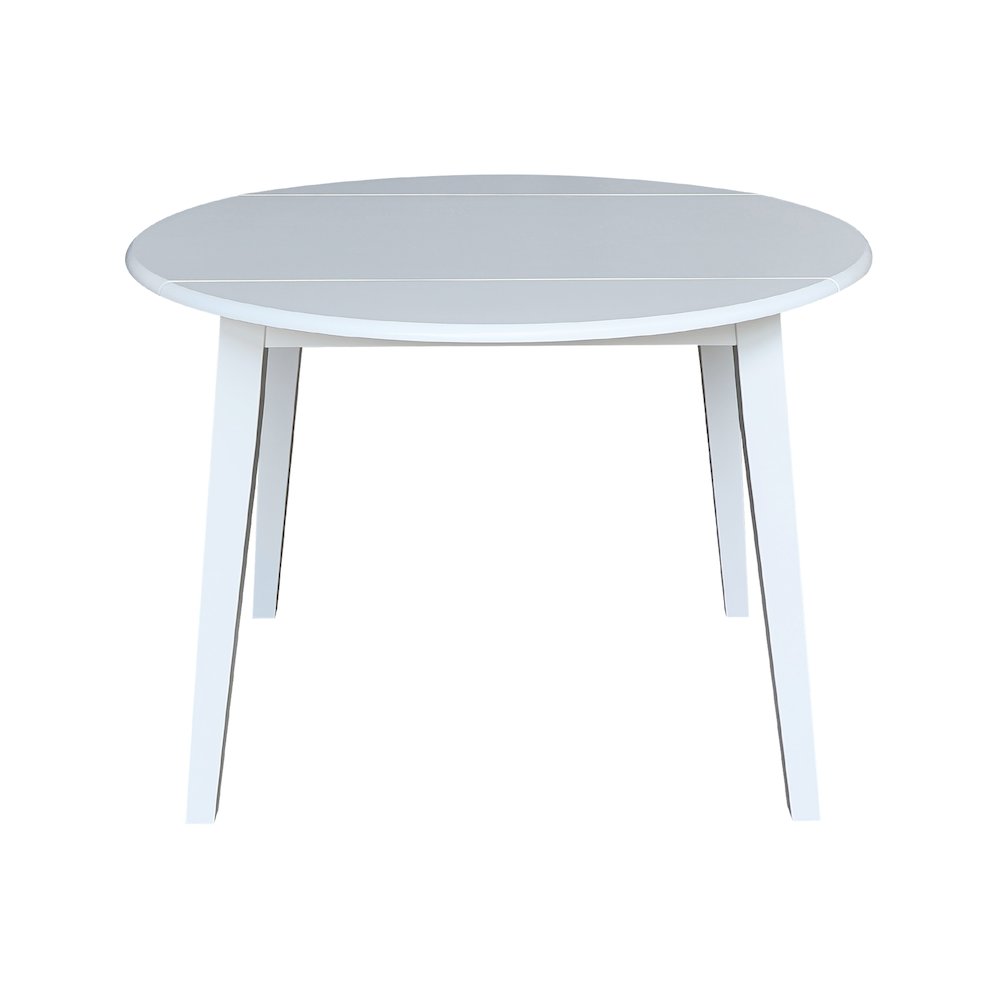 Set of 5 pcs - 42" Round Dual Drop Leaf Table with 4 RTA chairs. Picture 4