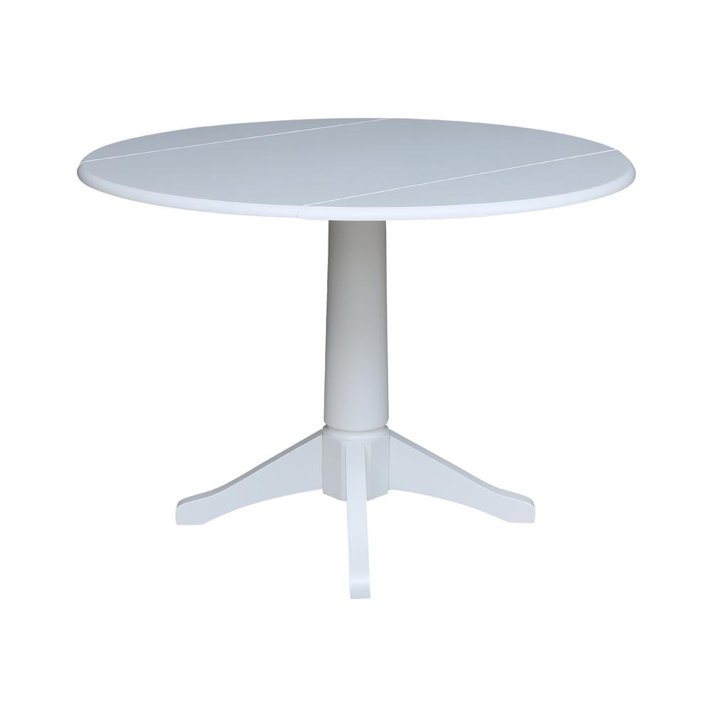 42 In Round dual drop Leaf Pedestal Table - 30.3 "H. Picture 4
