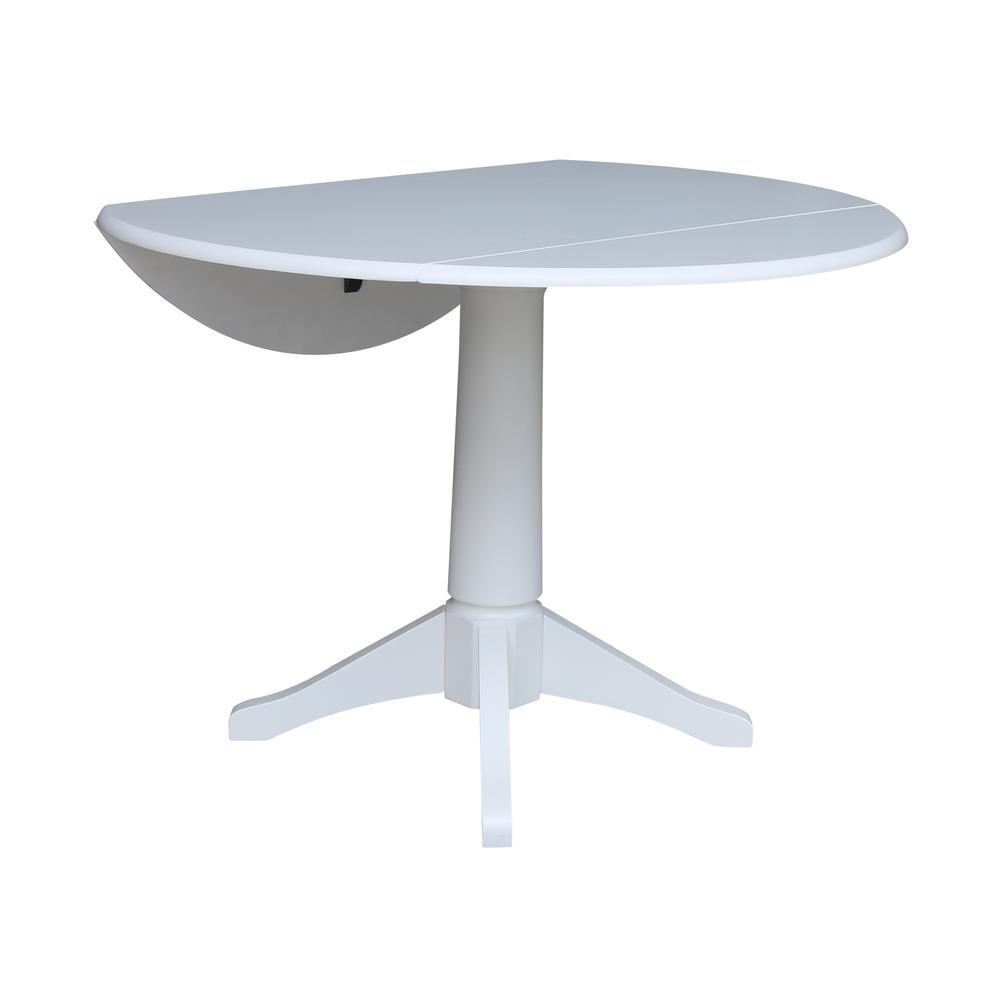 42 In Round dual drop Leaf Pedestal Table - 30.3 "H. Picture 2