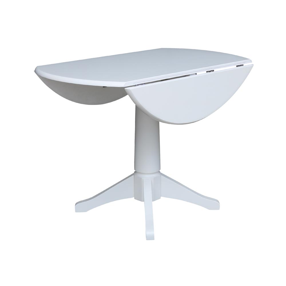42 In Round dual drop Leaf Pedestal Table - 30.3 "H. Picture 3