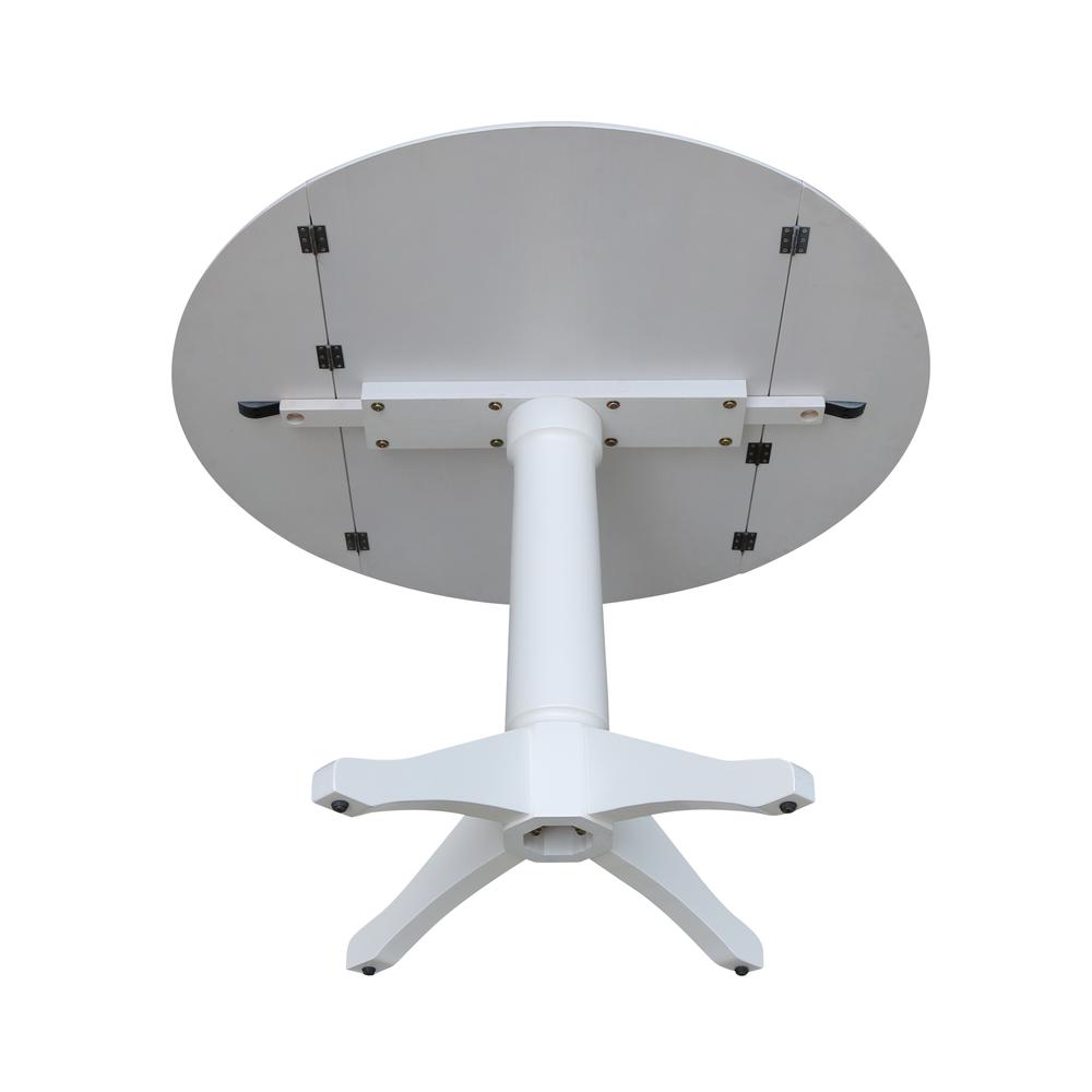 42 In Round dual drop Leaf Pedestal Table - 30.3 "H. Picture 5