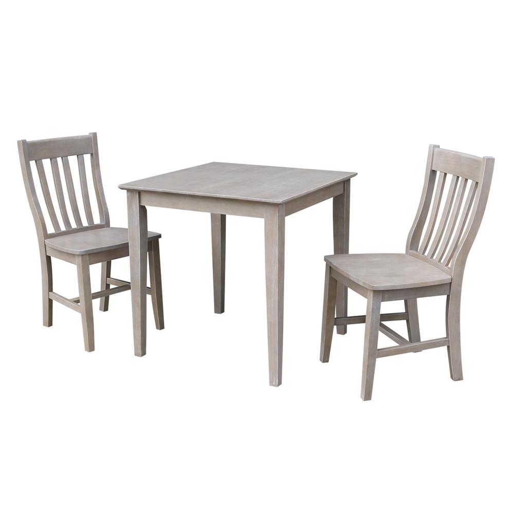 30X30 Dining Table With 2 Cafe Chairs. Picture 1