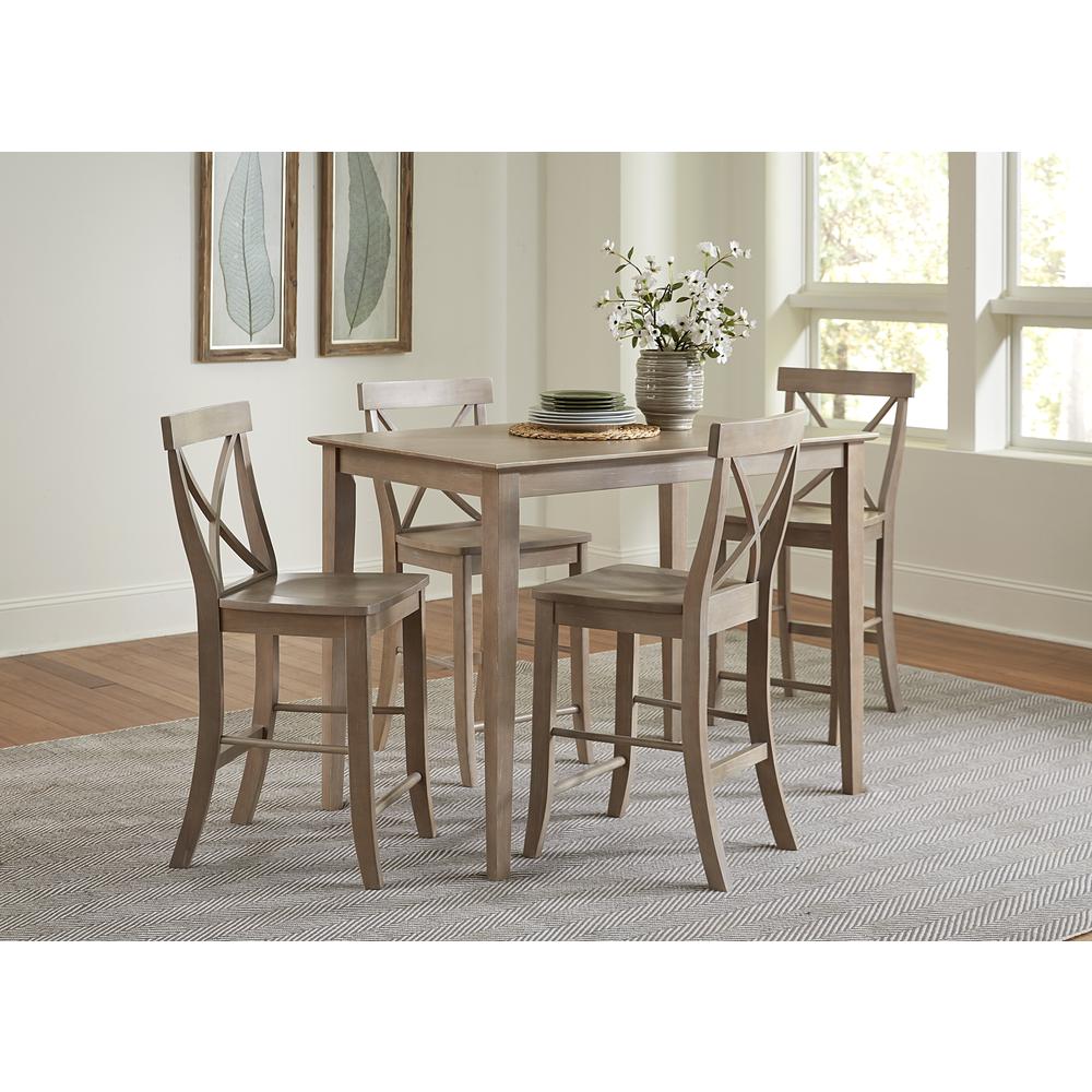 30X48 Counter Height Dining Table With 4 Counter Height Stools. Picture 1