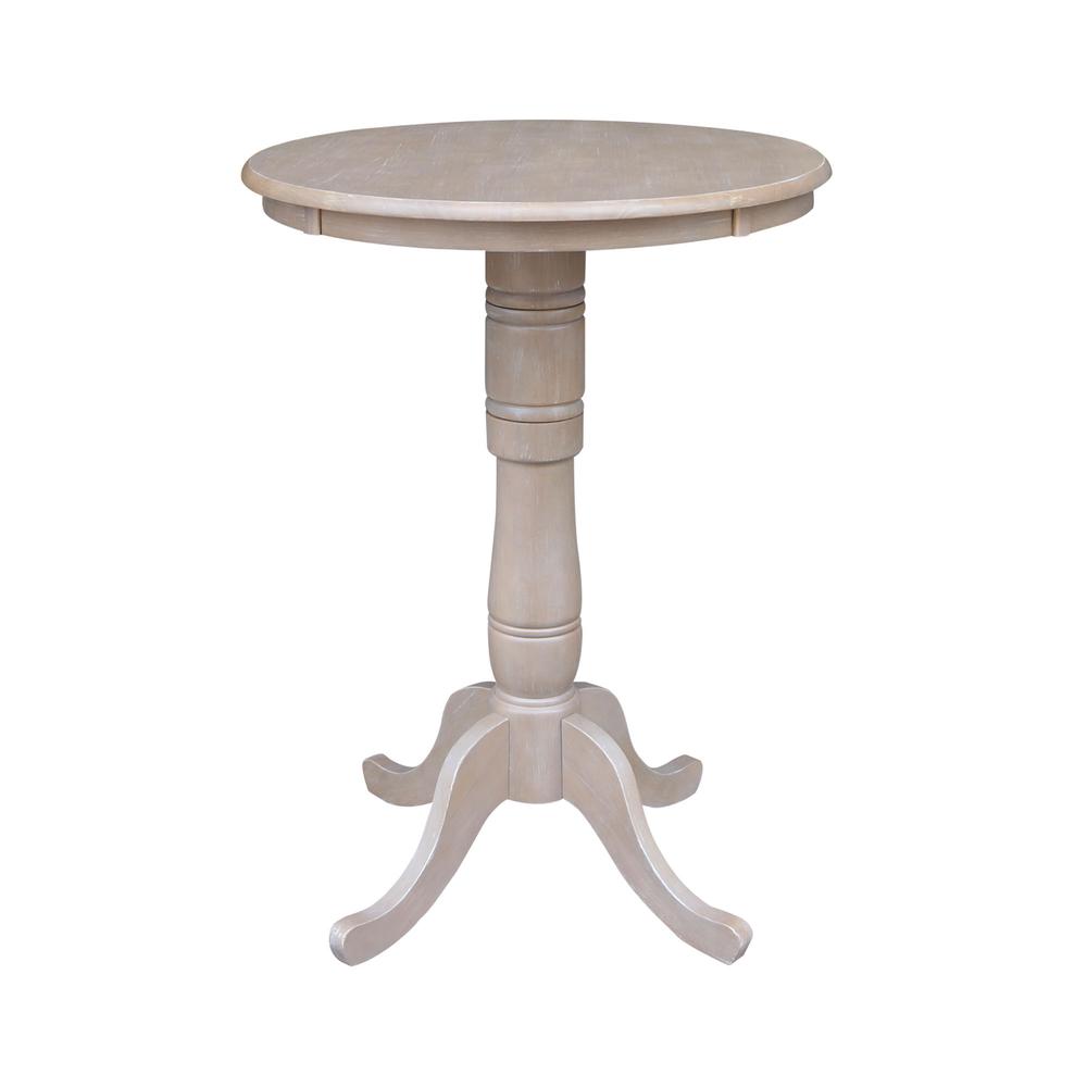 30" Round Pedestal Bar Height Table With 2 San Remo  Bar Height Stools. Picture 3