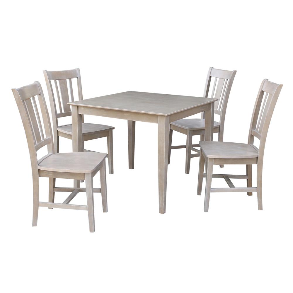 36X36 Dining Table With 4 San Remo Side Chairs. Picture 1