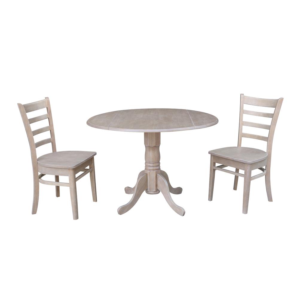 42" Dual Drop Leaf Table With 2 Emily Side Chairs. Picture 6