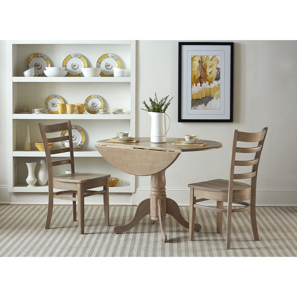 42" Dual Drop Leaf Table With 2 Emily Side Chairs. Picture 1