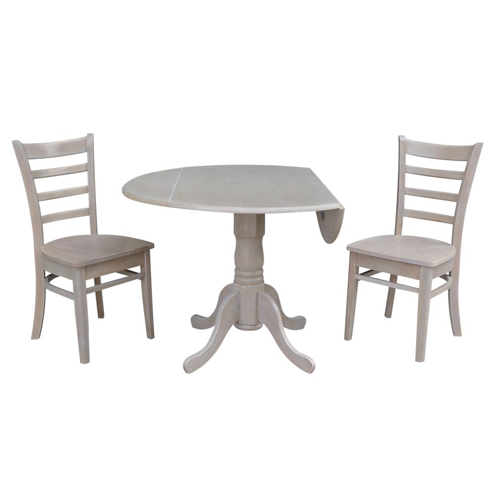 42" Dual Drop Leaf Table With 2 Emily Side Chairs. Picture 3