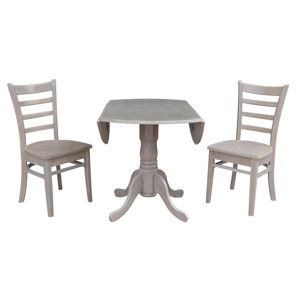 42" Dual Drop Leaf Table With 2 Emily Side Chairs. Picture 5