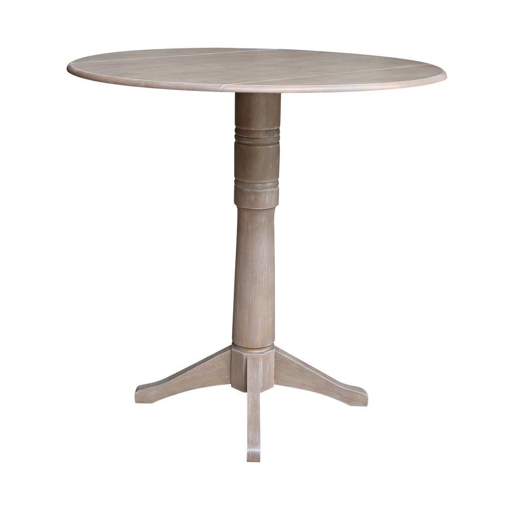 42" Round Dual Drop Leaf Pedestal Table - 30.3"H. Picture 19
