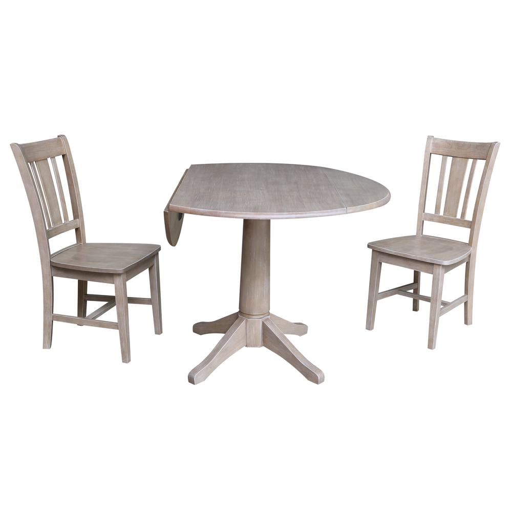 42" Round Dual Drop Leaf Pedestal Table - 30.3"H. Picture 23