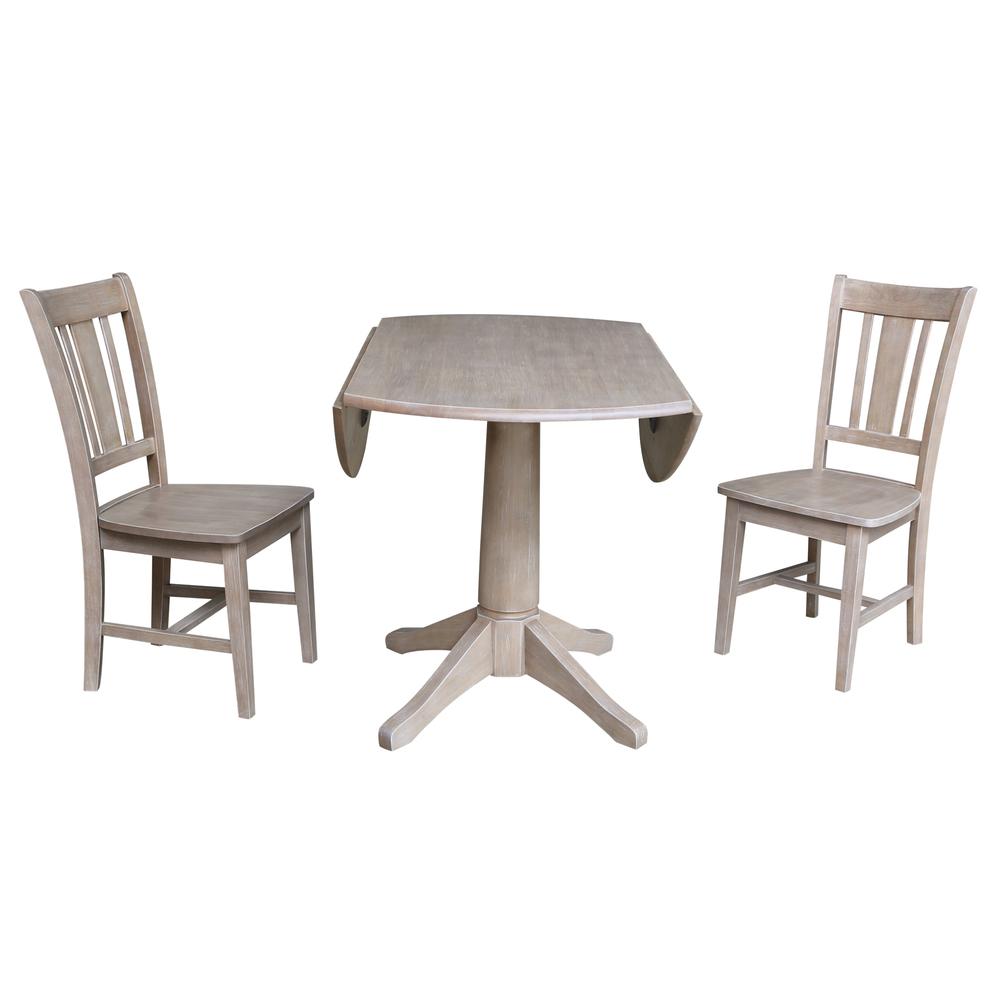 42" Round Dual Drop Leaf Pedestal Table - 30.3"H. Picture 24