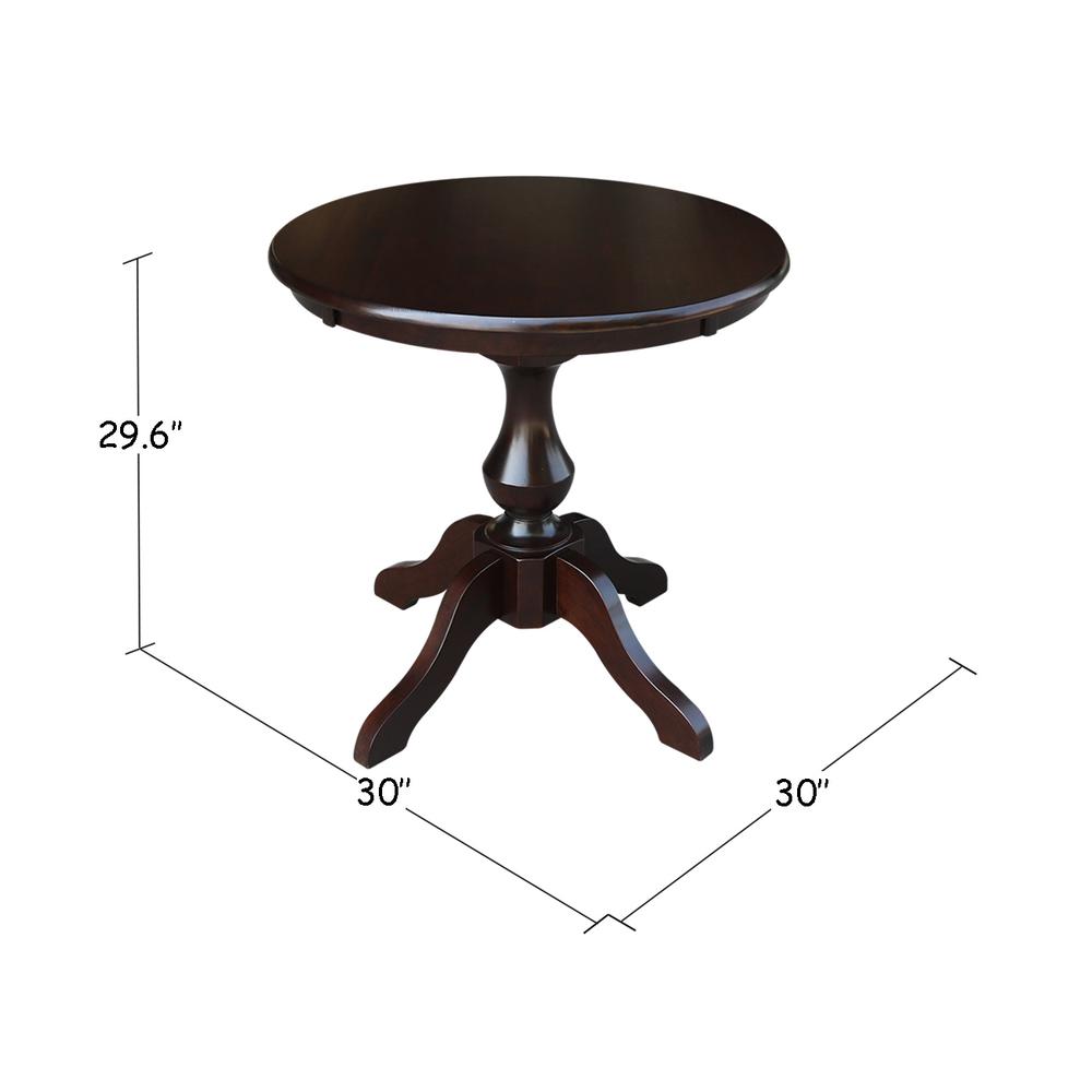 30" Round Top Pedestal Table - 28.9"H. Picture 2