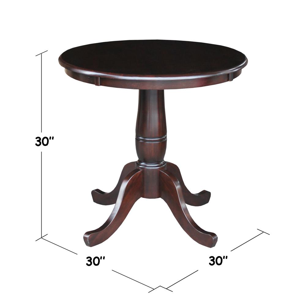30" Round Top Pedestal Table - 28.9"H. Picture 1