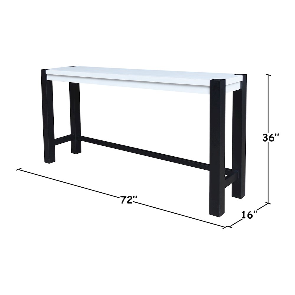 Solid Wood Tall Accent Table with Iron Legs. Picture 7