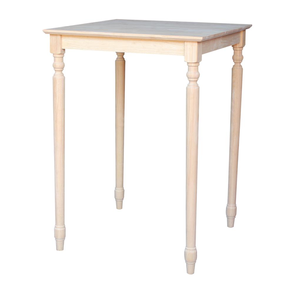 Solid Wood Top Table - Turned Legs. Picture 4