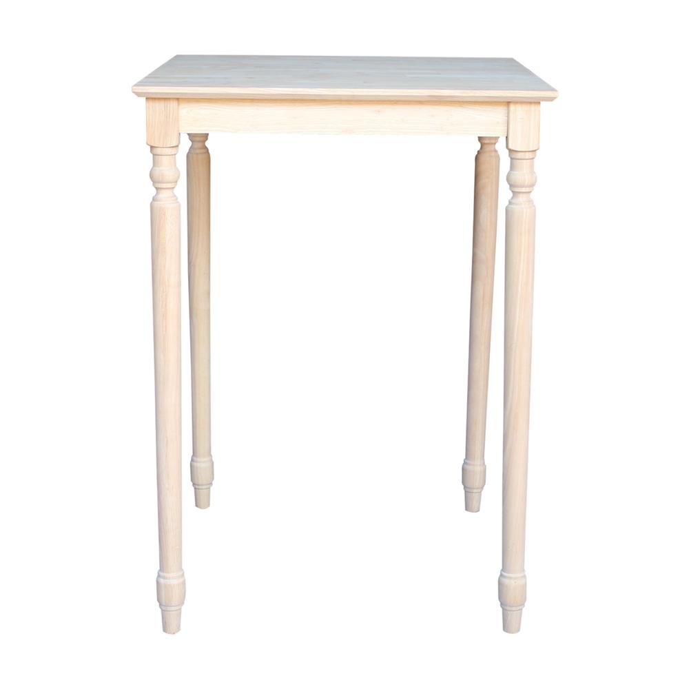 Solid Wood Top Table - Turned Legs. Picture 1