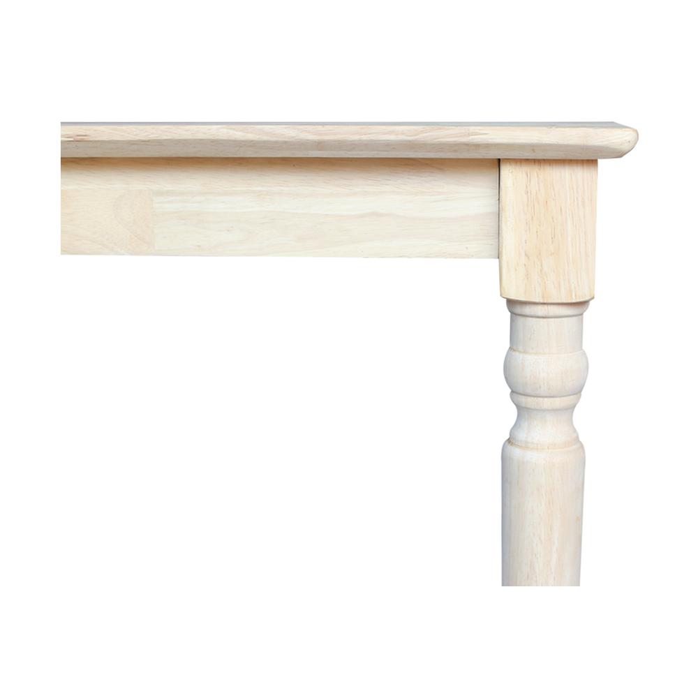 Solid Wood Top Table - Turned Legs. Picture 1