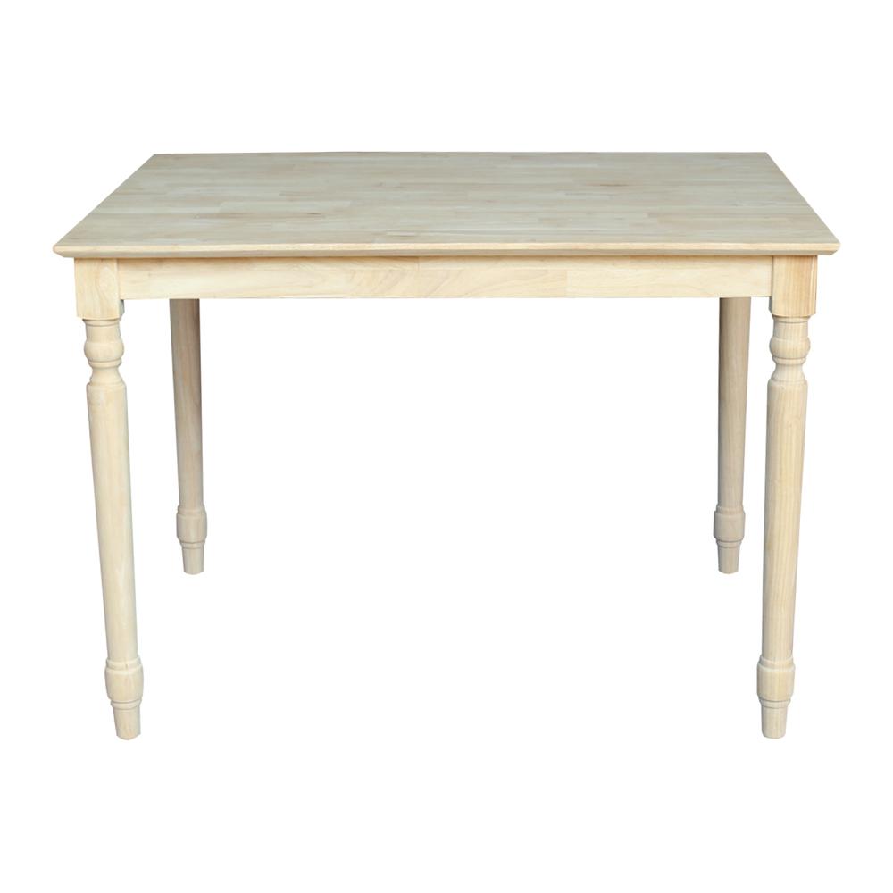 Solid Wood Top Table - Turned Legs. Picture 2
