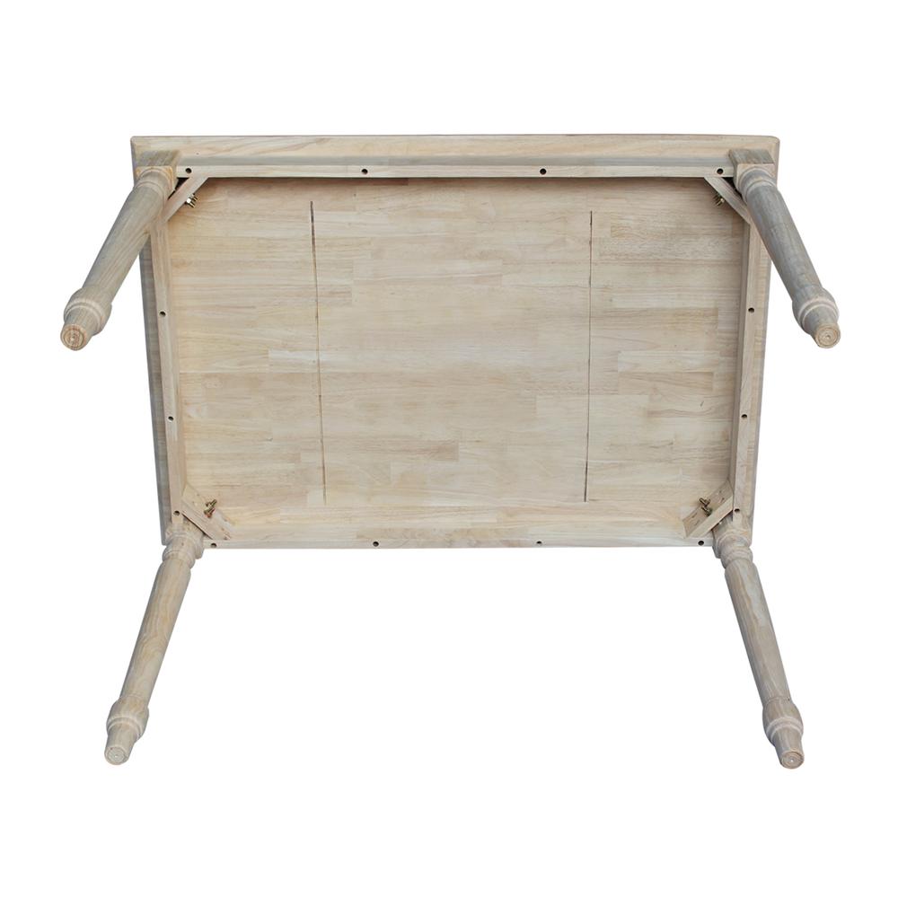 Solid Wood Top Table - Turned Legs. Picture 4