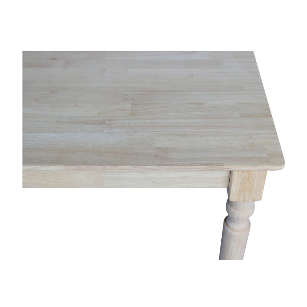 Solid Wood Top Table - Turned Legs. Picture 5