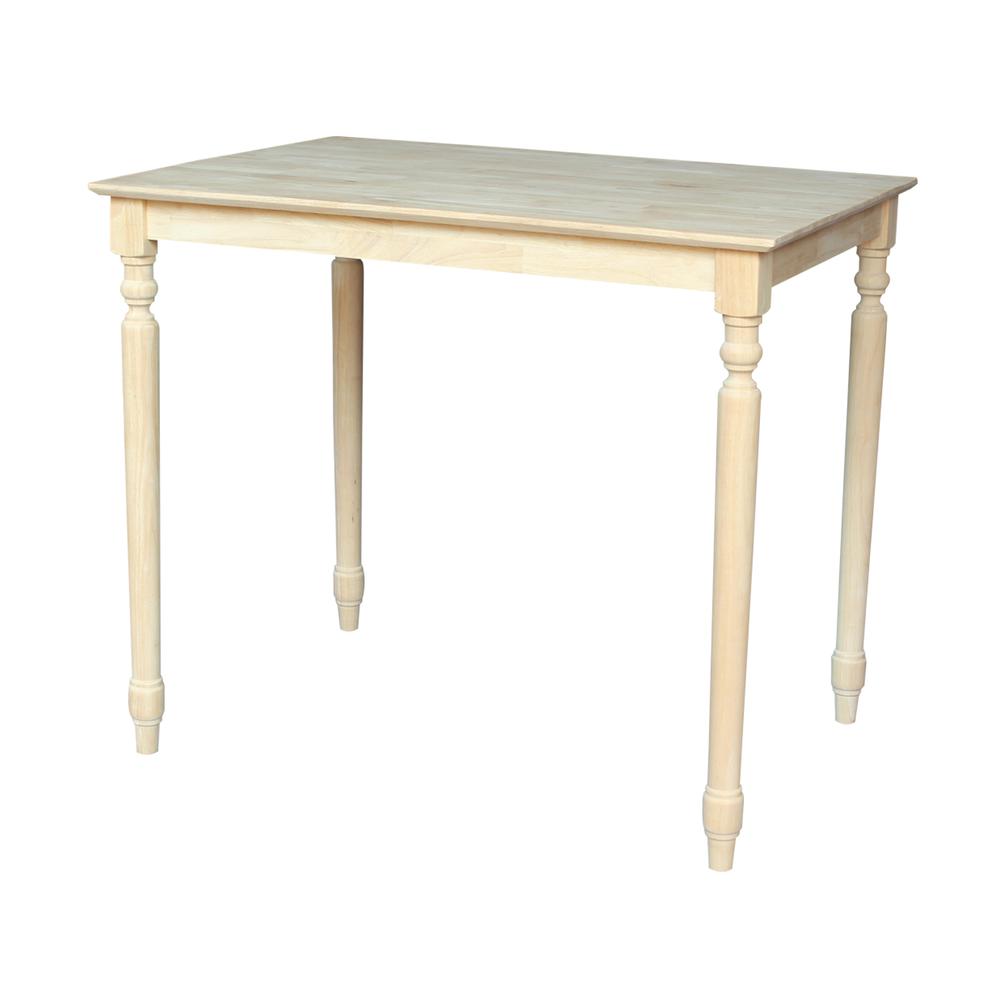 Solid Wood Top Table - Turned Legs. Picture 5