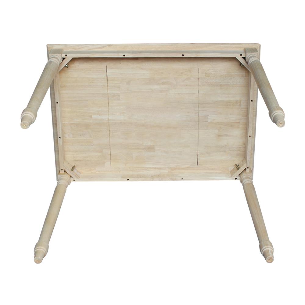 Solid Wood Top Table - Turned Legs. Picture 3