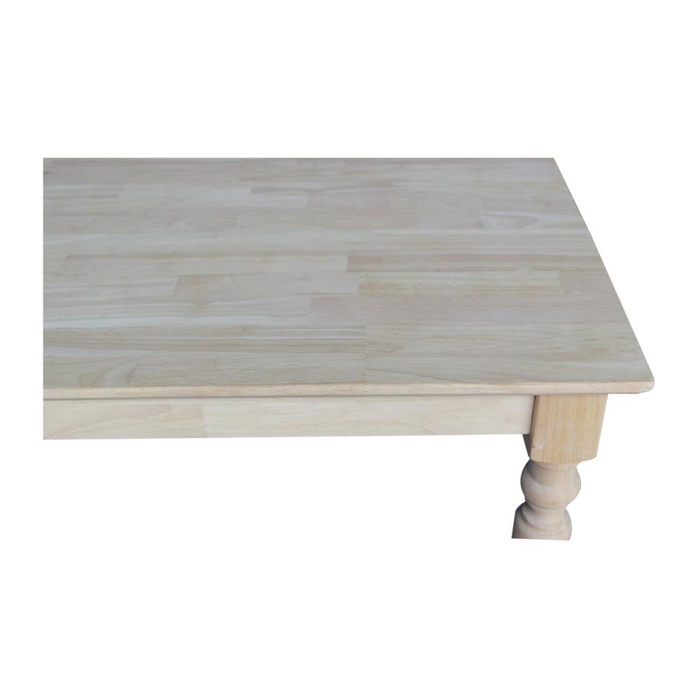 Solid Wood Top Table - Turned Legs. Picture 4