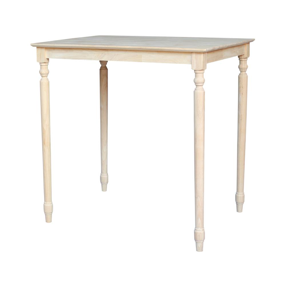 Solid Wood Top Table - Turned Legs. Picture 4