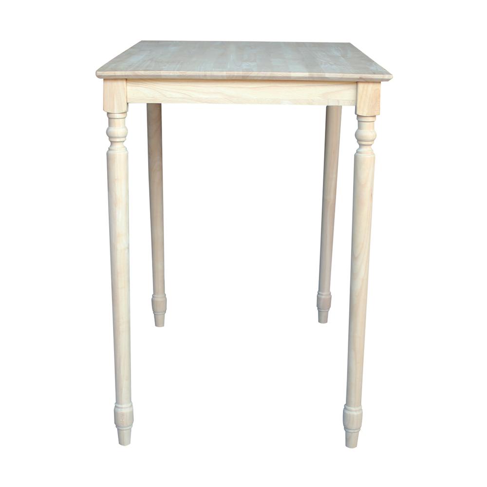 Solid Wood Top Table - Turned Legs. Picture 2