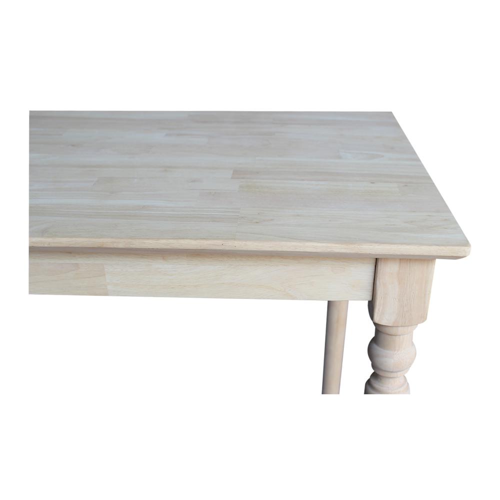 Solid Wood Top Table - Turned Legs. Picture 3