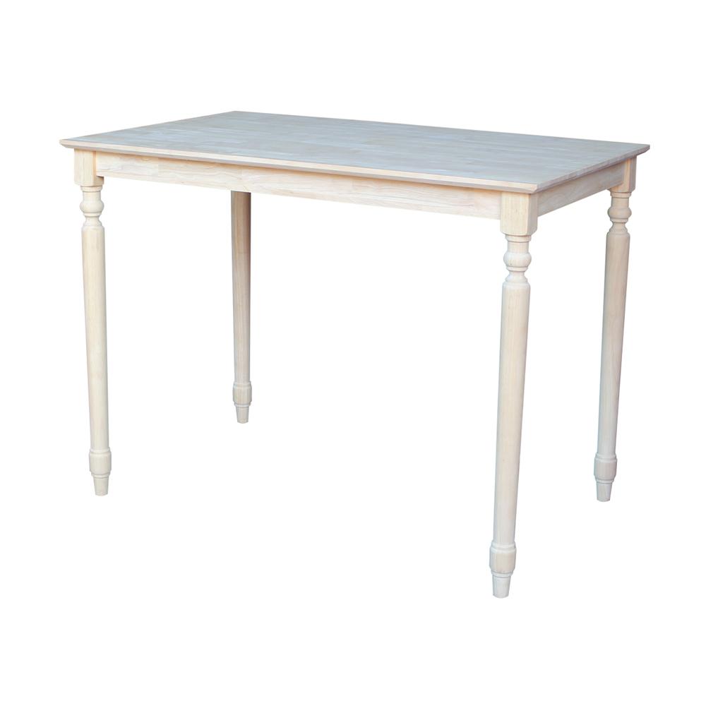 Solid Wood Top Table - Turned Legs. Picture 5