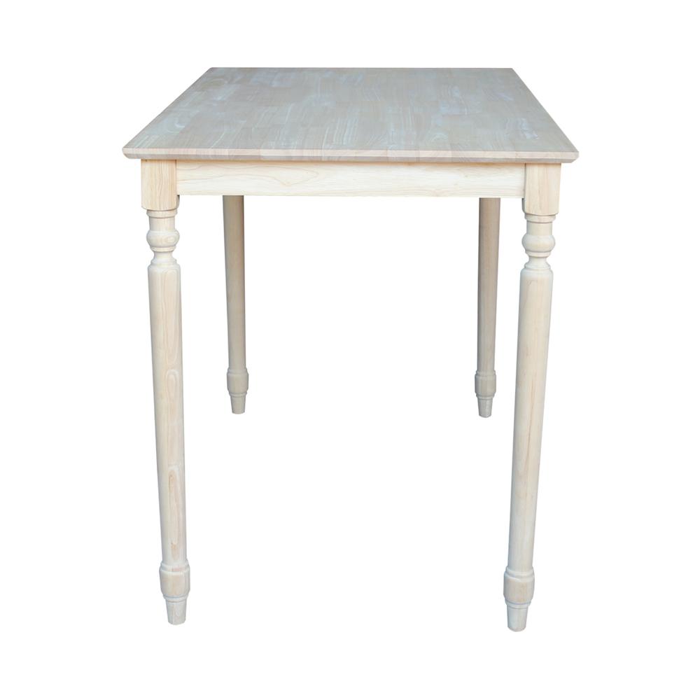 Solid Wood Top Table - Turned Legs. Picture 2