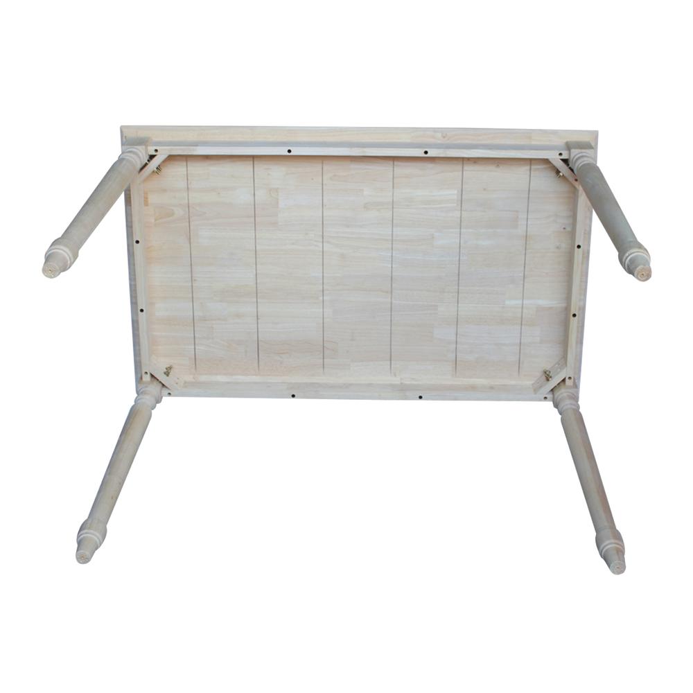 Solid Wood Top Table - Turned Legs. Picture 3