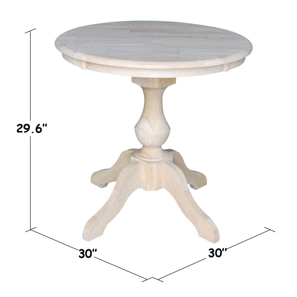 30" Round Top Pedestal Table - 28.9"H. Picture 3