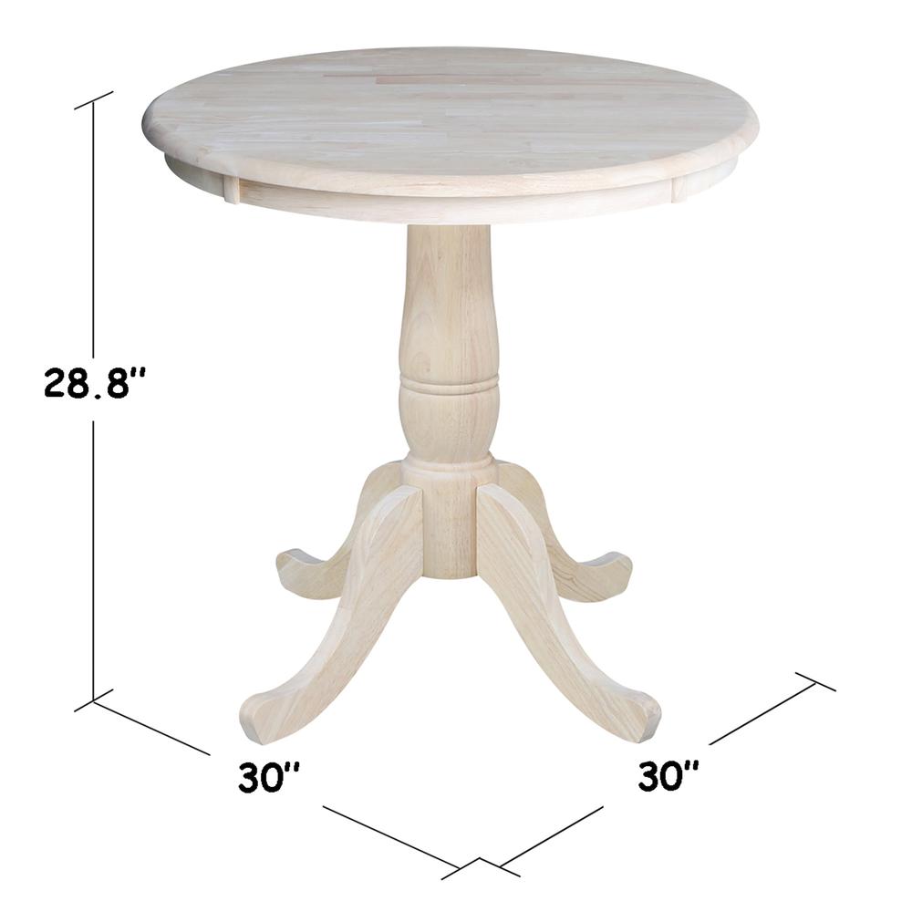 30" Round Top Pedestal Table - 28.9"H. Picture 1