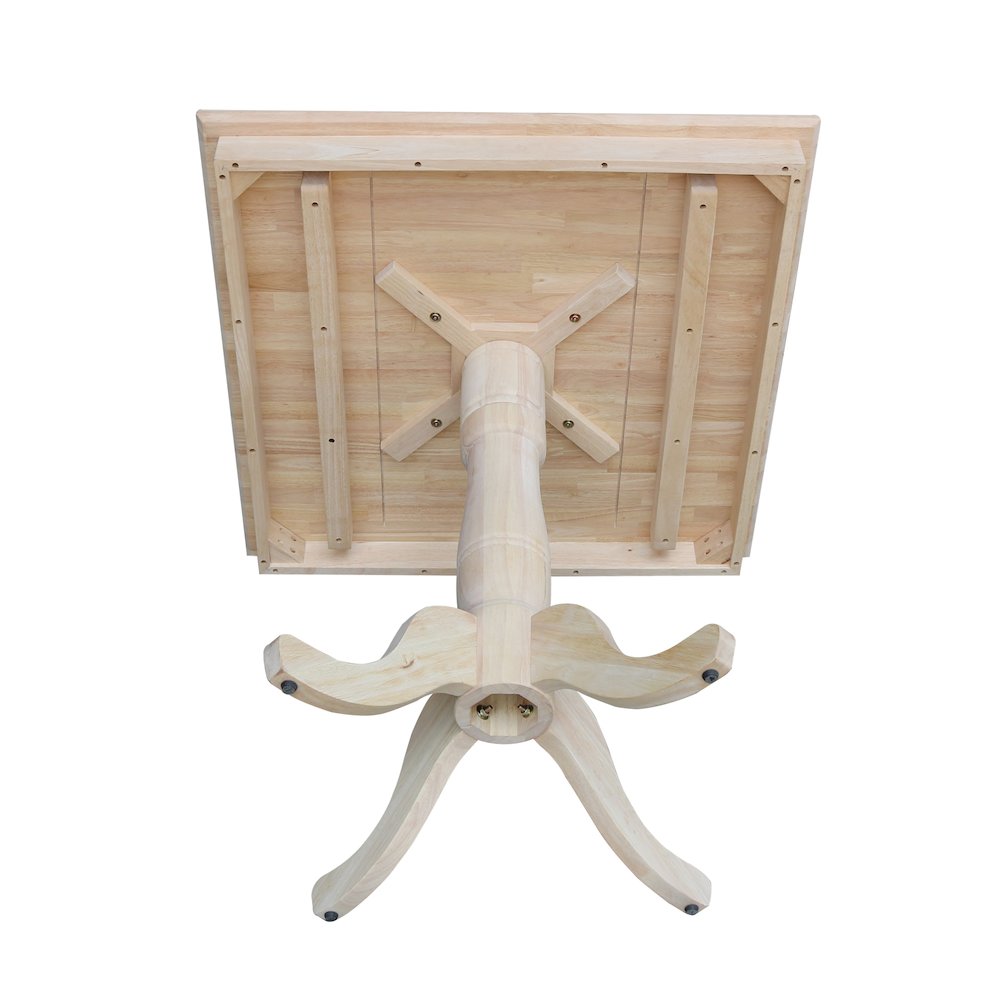 36" x 36" Square Top Pedestal Table - 35.1"H- 558278. Picture 3