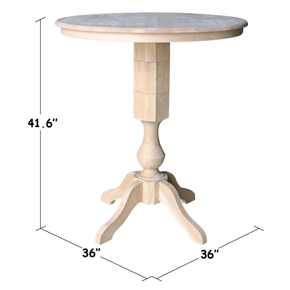 36" Round Top Pedestal Table - 34.9"H. Picture 4