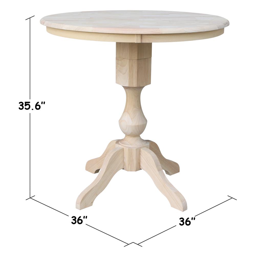 36" Round Top Pedestal Table - 34.9"H. Picture 1