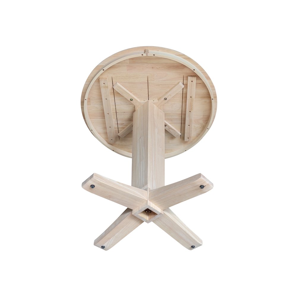 36 in Round Top Counter Height Dining Table with 2 Stools - 3 Piece Set. Picture 4