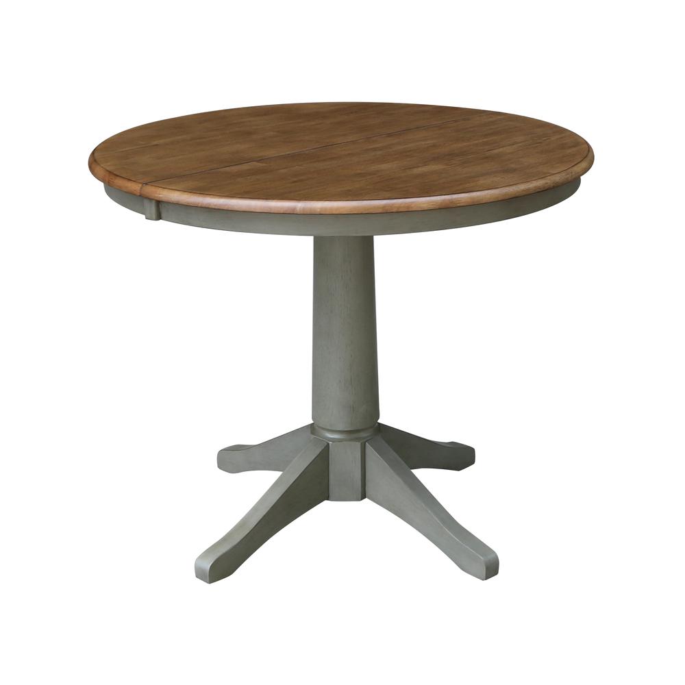 36" Round Extension Dining Table With 4 Emily Chairs - Set of 5 Pieces. Picture 2