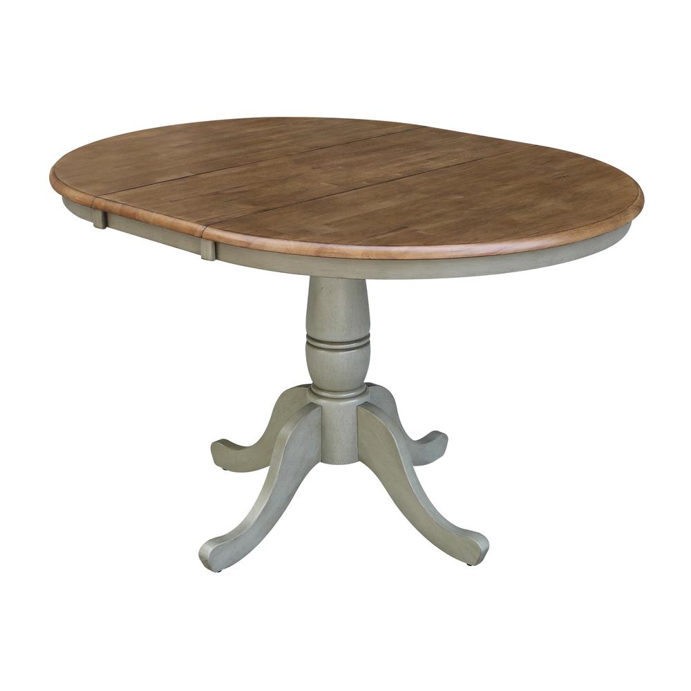 36" Round Extension Dining Table With 4 X-back Chairs - Set of 5 Piece. Picture 2