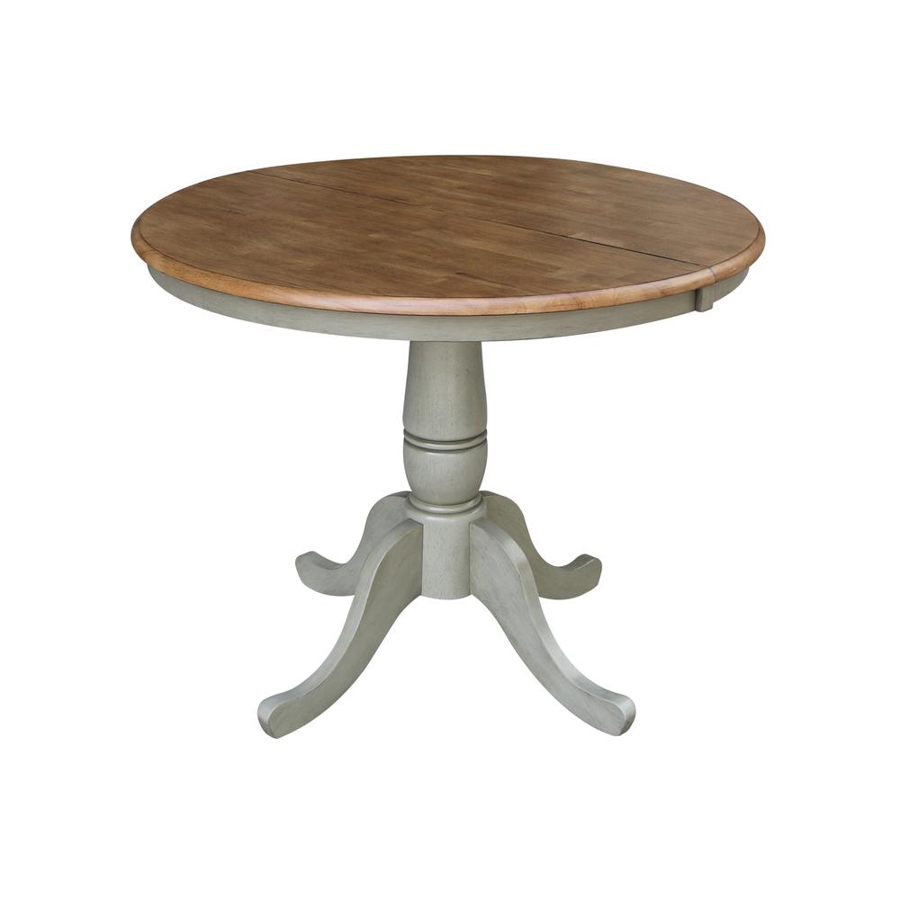 36" Round Extension Dining Table With 2 Emily Chairs - Set of 3 Pieces. Picture 2